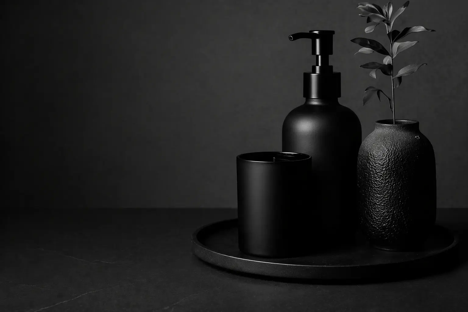 Schwarzweiß Bild Lifestyleprodukten